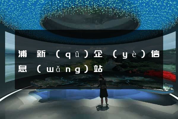 浦東新區(qū)企業(yè)信息網(wǎng)站