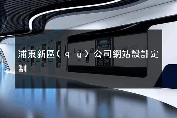 浦東新區(qū)公司網站設計定制