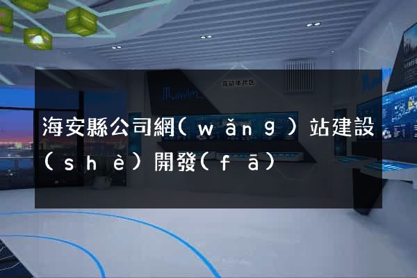 海安縣公司網(wǎng)站建設(shè)開發(fā)