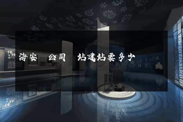 海安縣公司網站建站要多少錢