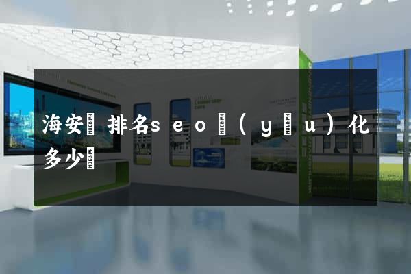 海安縣排名seo優(yōu)化多少錢