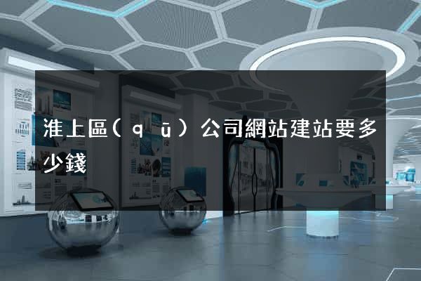 淮上區(qū)公司網站建站要多少錢