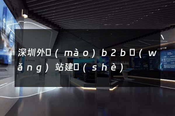 深圳外貿(mào)b2b網(wǎng)站建設(shè)