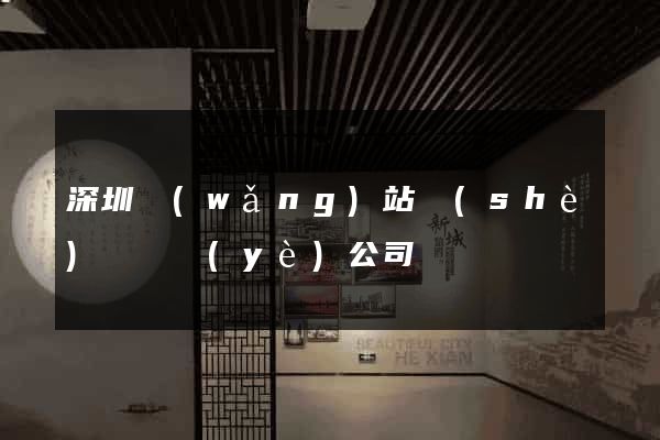 深圳網(wǎng)站設(shè)計專業(yè)公司