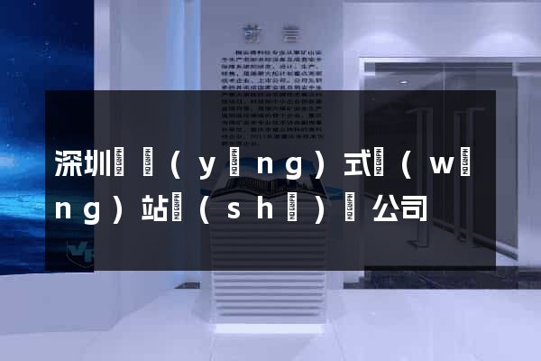 深圳響應(yīng)式網(wǎng)站設(shè)計公司