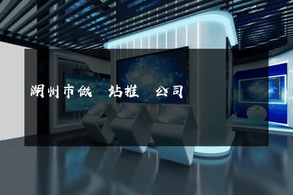 湖州市做網站推廣公司