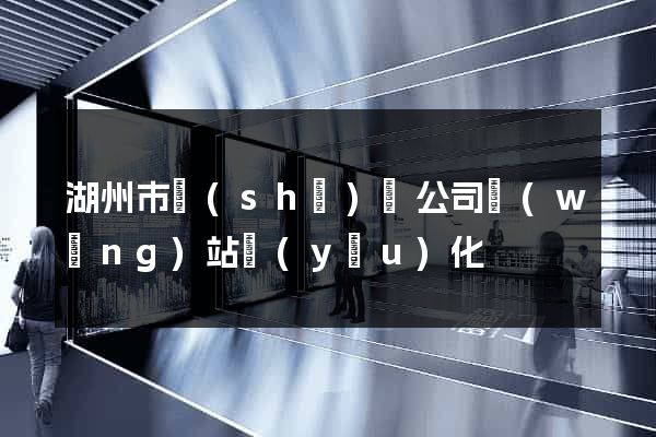 湖州市設(shè)計公司網(wǎng)站優(yōu)化