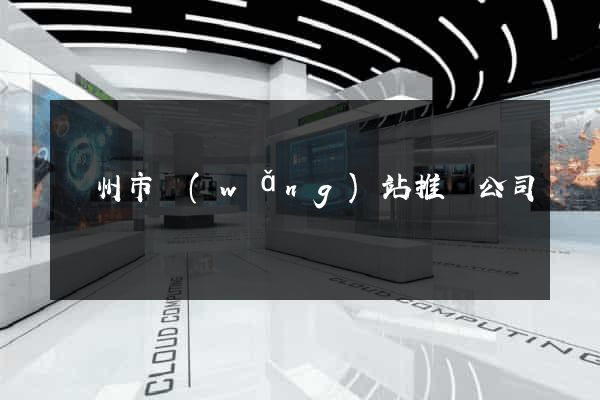溫州市網(wǎng)站推廣公司