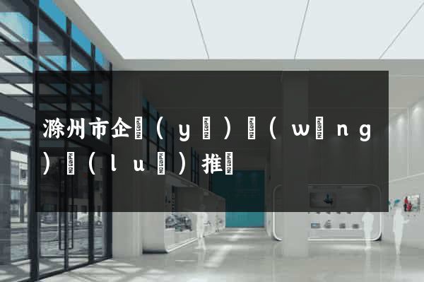 滁州市企業(yè)網(wǎng)絡(luò)推廣