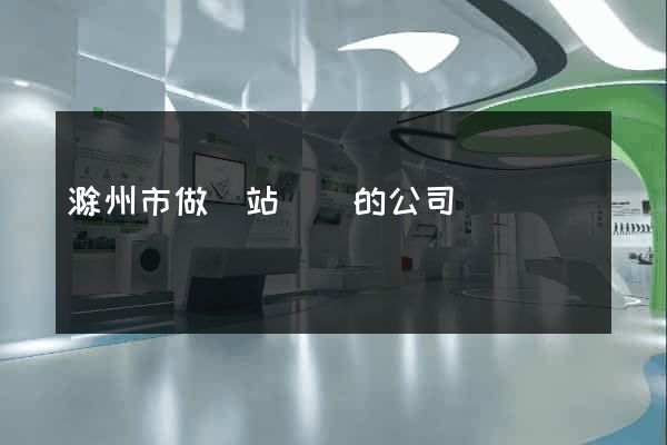 滁州市做網站設計的公司