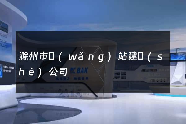 滁州市網(wǎng)站建設(shè)公司
