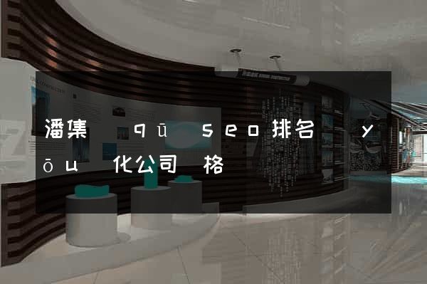 潘集區(qū)seo排名優(yōu)化公司價格