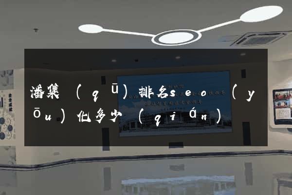 潘集區(qū)排名seo優(yōu)化多少錢(qián)