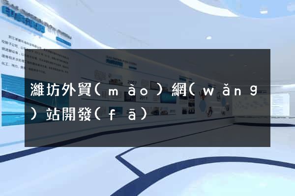 濰坊外貿(mào)網(wǎng)站開發(fā)
