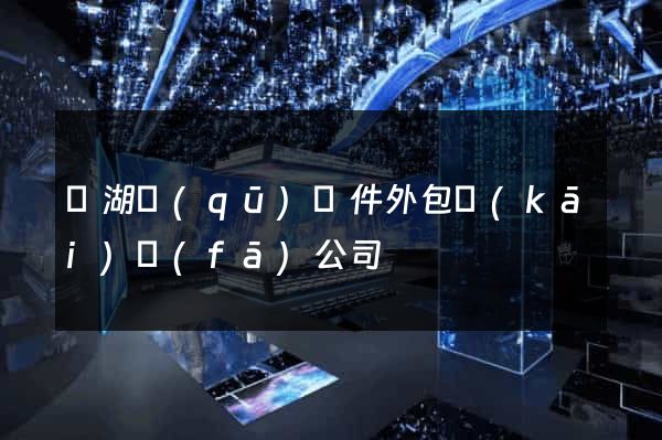 濱湖區(qū)軟件外包開(kāi)發(fā)公司