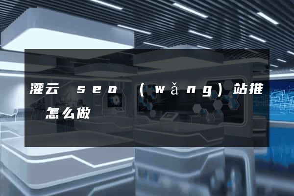 灌云縣seo網(wǎng)站推廣怎么做