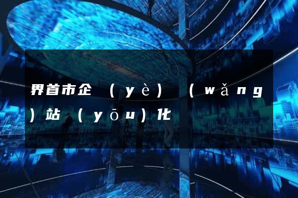 界首市企業(yè)網(wǎng)站優(yōu)化