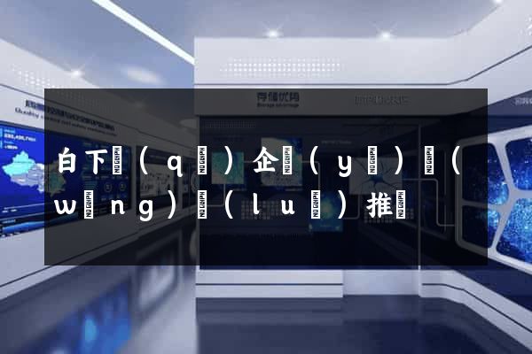 白下區(qū)企業(yè)網(wǎng)絡(luò)推廣