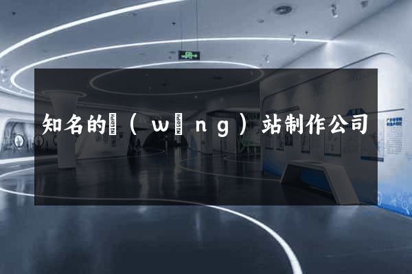 知名的網(wǎng)站制作公司