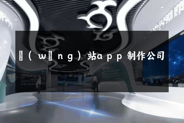 網(wǎng)站app制作公司