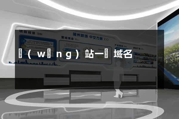 網(wǎng)站一級域名