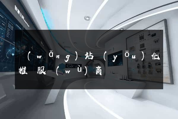 網(wǎng)站優(yōu)化推廣服務(wù)商