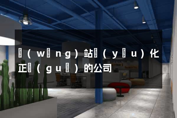 網(wǎng)站優(yōu)化正規(guī)的公司