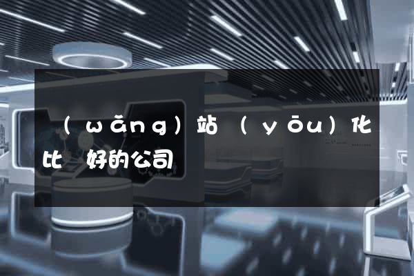 網(wǎng)站優(yōu)化比較好的公司