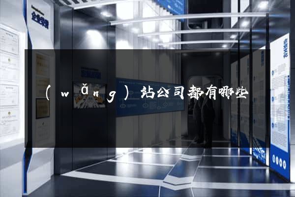 網(wǎng)站公司都有哪些