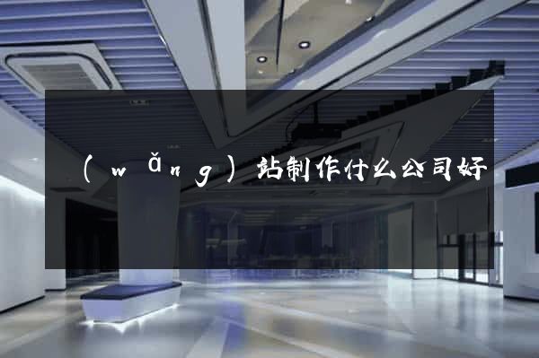 網(wǎng)站制作什么公司好
