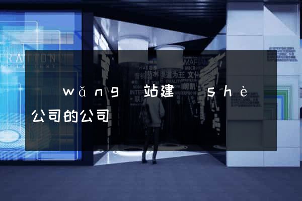 網(wǎng)站建設(shè)公司的公司