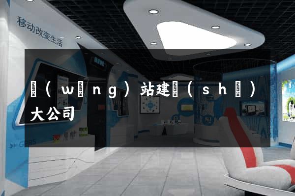 網(wǎng)站建設(shè)大公司