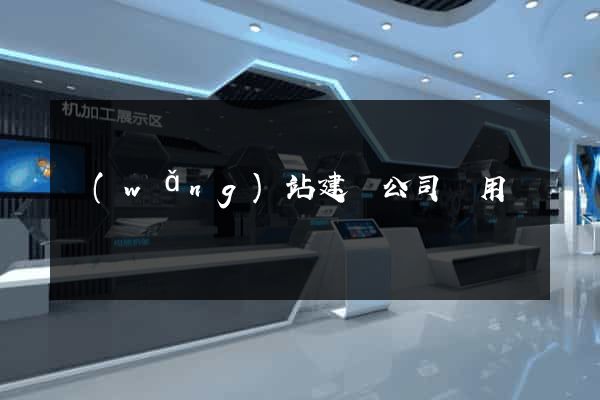 網(wǎng)站建設公司費用