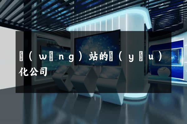網(wǎng)站的優(yōu)化公司