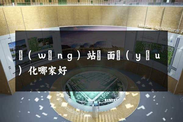 網(wǎng)站頁面優(yōu)化哪家好