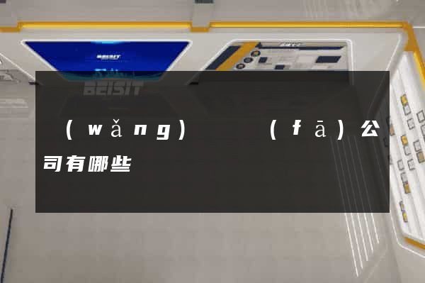 網(wǎng)頁開發(fā)公司有哪些