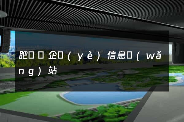 肥東縣企業(yè)信息網(wǎng)站