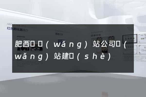 肥西縣網(wǎng)站公司網(wǎng)站建設(shè)