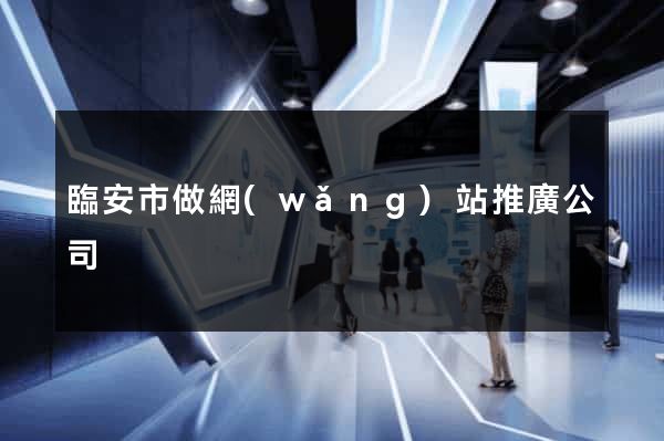 臨安市做網(wǎng)站推廣公司
