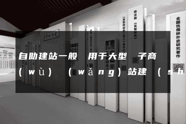 自助建站一般適用于大型電子商務(wù)網(wǎng)站建設(shè)