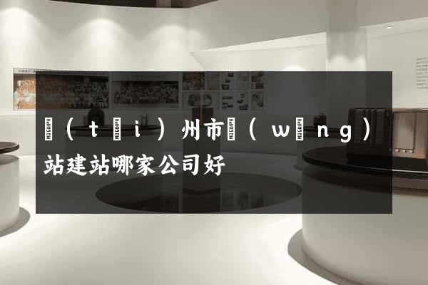 臺(tái)州市網(wǎng)站建站哪家公司好