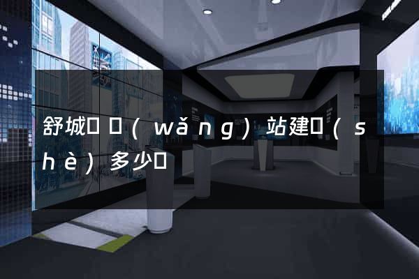 舒城縣網(wǎng)站建設(shè)多少錢
