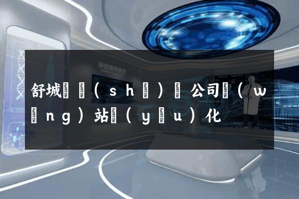 舒城縣設(shè)計公司網(wǎng)站優(yōu)化
