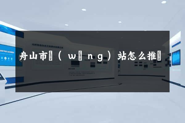 舟山市網(wǎng)站怎么推廣