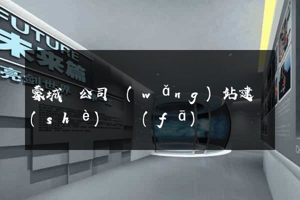 蒙城縣公司網(wǎng)站建設(shè)開發(fā)