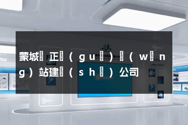 蒙城縣正規(guī)網(wǎng)站建設(shè)公司