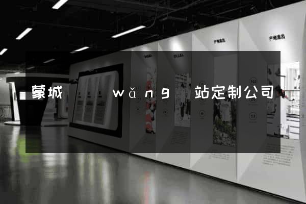蒙城縣網(wǎng)站定制公司