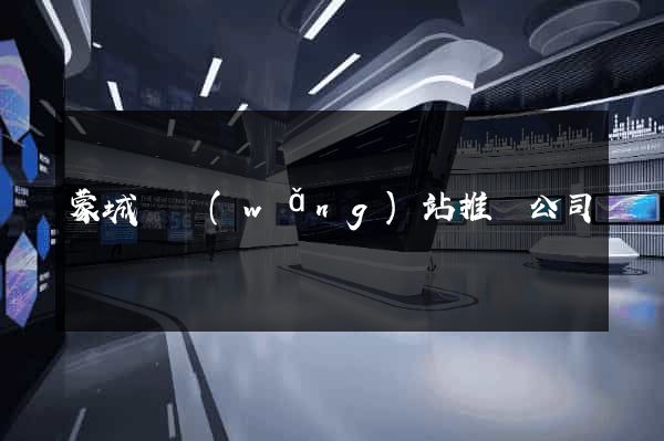 蒙城縣網(wǎng)站推廣公司