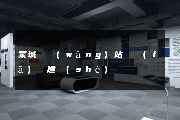 蒙城縣網(wǎng)站開發(fā)與建設(shè)