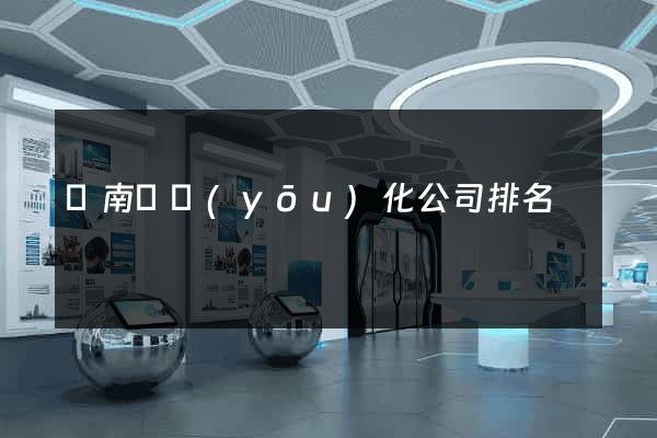 蒼南縣優(yōu)化公司排名